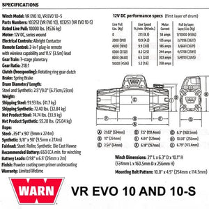 Warn VR EVO 10-S Synthetic Winch